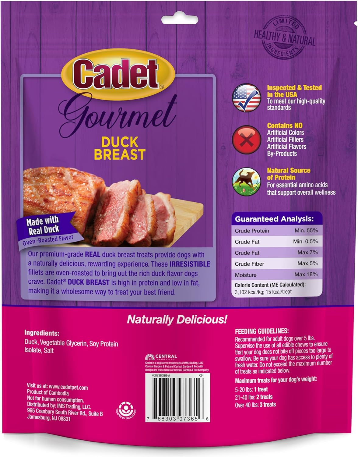 Gourmet Duck Breast Dog Jerky Treats, 14 Oz