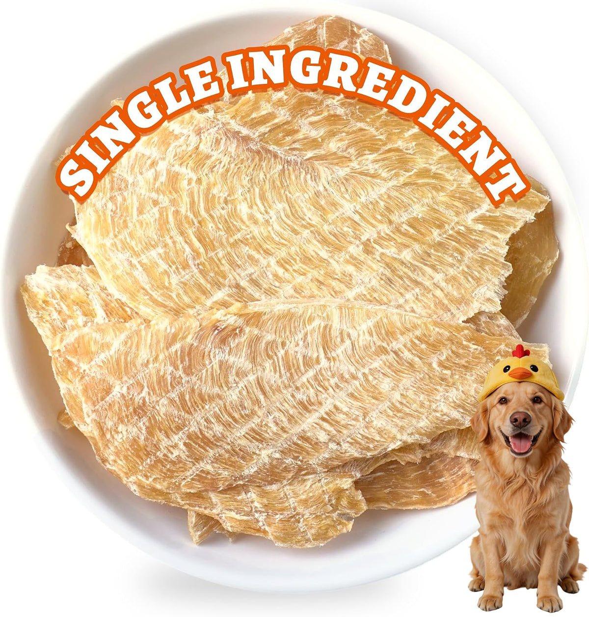 1.1 Pound Dehydrated Chicken Jerky Dog Treats, Single Ingredient