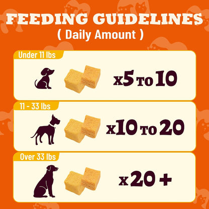 Freeze Dried Pumpkin Treats for Dogs, Single Ingredient, 1.76Oz